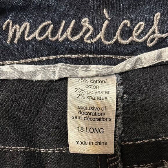 Maurices Blue Straight Leg Denim Jeans Timeless Style - Picture 7 of 7